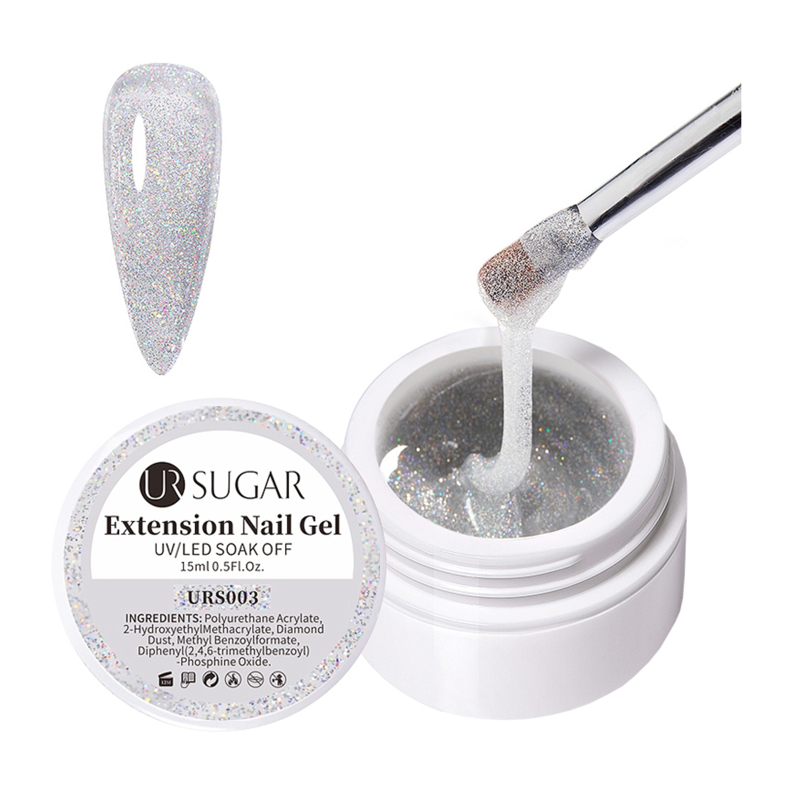 URSUGAR -  Trblietavý tvrdý polygél -  URS003 -  15 ml
